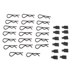 Duratrax 1/8 Body Clips (20) & Rubber Pull Tabs (12) for Parts, Electronics & Accessories
