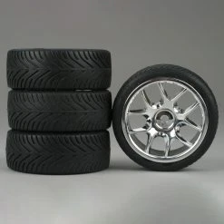 Duratrax 10-Spoke Chrome Wheel, Radial (4) for Tires & Wheels