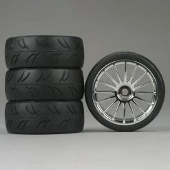 Duratrax 16-Spoke Chrome Wheel, U-Groove (4) for Tires & Wheels