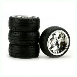 Duratrax 5-Blade Chrome 10mm Offset ST, Radial (4) for Tires & Wheels