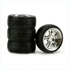 Duratrax Stinger Chrome 2mm Offset ST, Radial (4) for Tires & Wheels