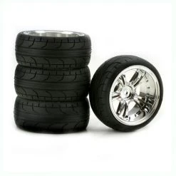 Duratrax Stinger Chrome 10mm Offset ST, Radial (4) for Tires & Wheels