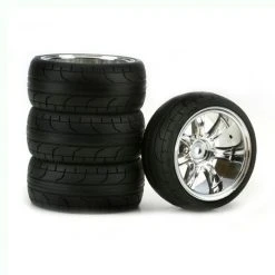 Duratrax 7-Spoke Chrome 10mm Off-Set ST, Radial (4) for Tires & Wheels