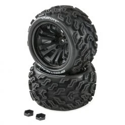 Duratrax SpeedTreads Vulture Tires Mounted (2): 1/10 Stadium/Monster Truck for Tires & Wheels