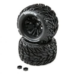 Duratrax SpeedTreads Vindicator Tires Mounted (2): 1/10 Stadium/Monster Truck for Tires & Wheels