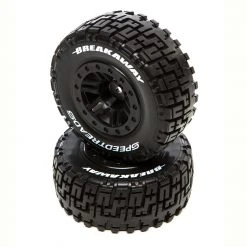 Duratrax SpeedTreads Breakaway SC Front Black Mounted (2): Traxxas Slash/Rustler, ECX 4X4 for Tires & Wheels