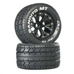 Duratrax Bandito MT 2.8" 2WD Mounted Front C2 Tires, Black (2) for Tires & Wheels