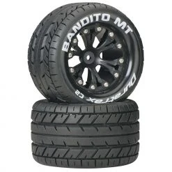 Duratrax Bandito MT 2.8" 2WD Mounted Rear C2 Tires, Black (2) for Tires & Wheels