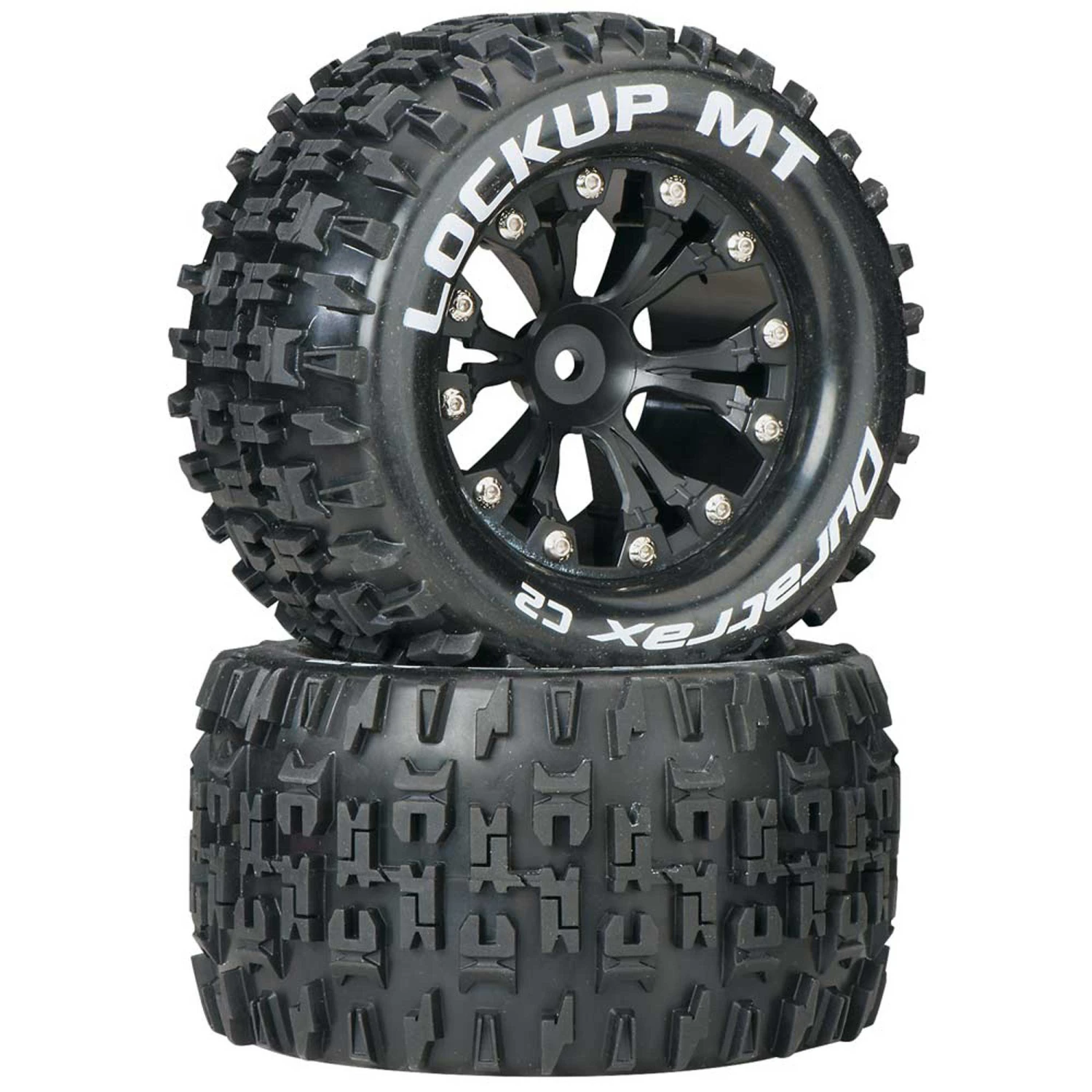 Duratrax Lockup MT 2.8" 2WD Mounted Rear C2 Tires, Black (2) for Tires & Wheels 3 Duratrax Lockup MT 2.8" 2WD Mounted Rear C2 Tires, Black (2) for Tires & Wheels