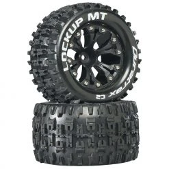 Duratrax Lockup MT 2.8" 2WD Mounted 1/2" Offset Tires, Black (2) for Tires & Wheels