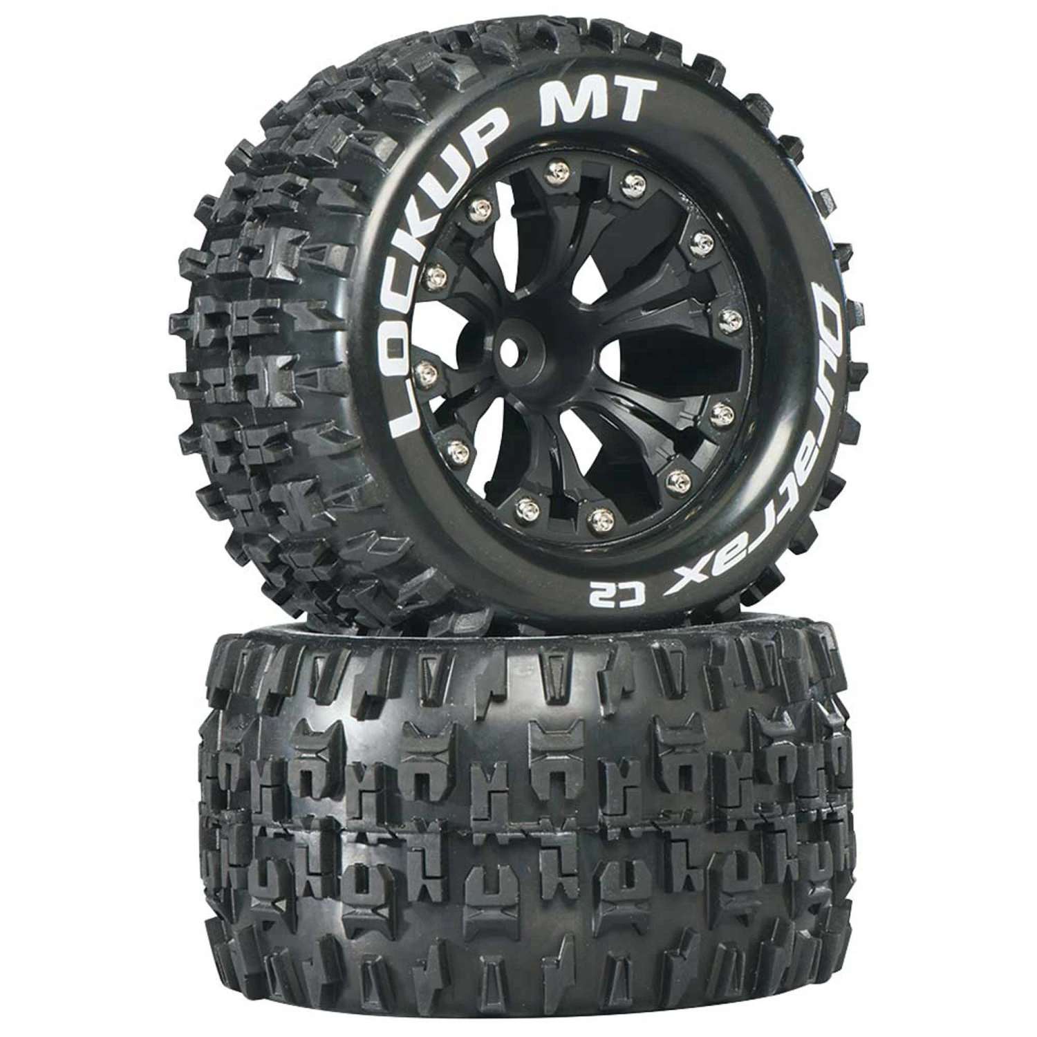 Duratrax Lockup MT 2.8" 2WD Mounted 1/2" Offset Tires, Black (2) for Tires & Wheels 3 Duratrax Lockup MT 2.8" 2WD Mounted 1/2" Offset Tires, Black (2) for Tires & Wheels