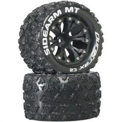 Duratrax Sidearm MT 2.8" 2WD Mounted Rear C2 Tires, Black (2) for Tires & Wheels