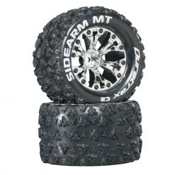 Duratrax Sidearm MT 2.8" 2WD Mounted Rear C2 Tires, Chrome (2) for Tires & Wheels