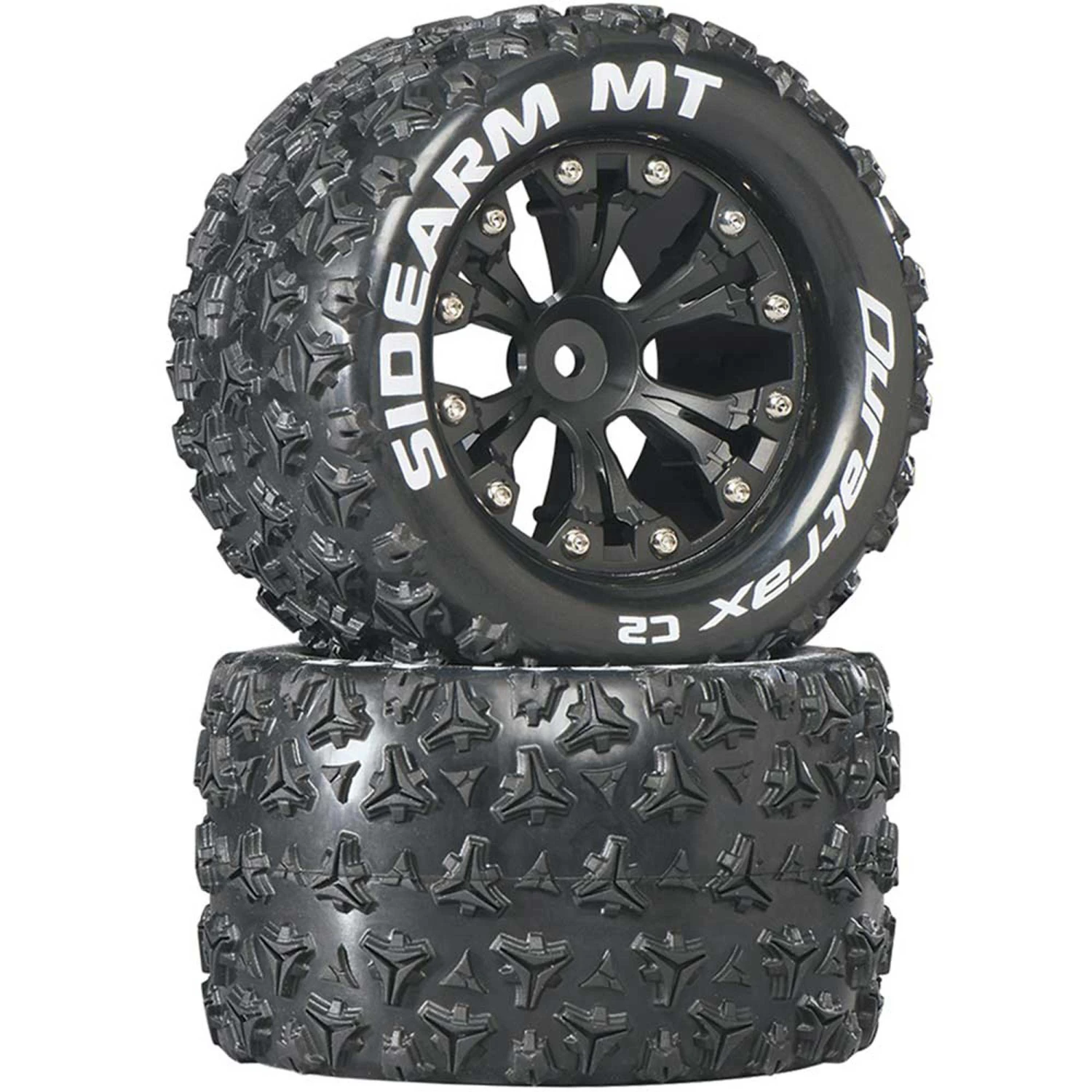 Duratrax Sidearm MT 2.8" Mounted 1/2" Offset C2 Tires, Black (2) for Tires & Wheels 3 Duratrax Sidearm MT 2.8" Mounted 1/2" Offset C2 Tires, Black (2) for Tires & Wheels
