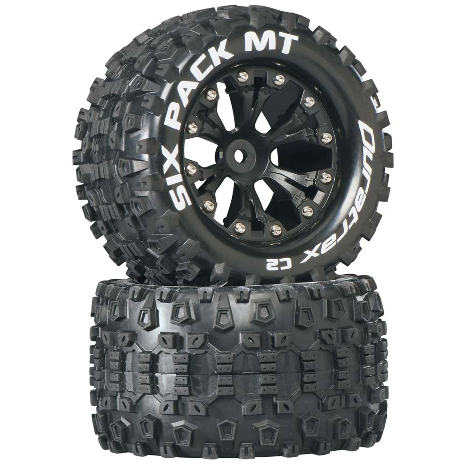 Duratrax Six-Pack MT 2.8" 2WD Mounted Rear C2 Tires, Black (2) for Tires & Wheels 3 Duratrax Six-Pack MT 2.8" 2WD Mounted Rear C2 Tires, Black (2) for Tires & Wheels