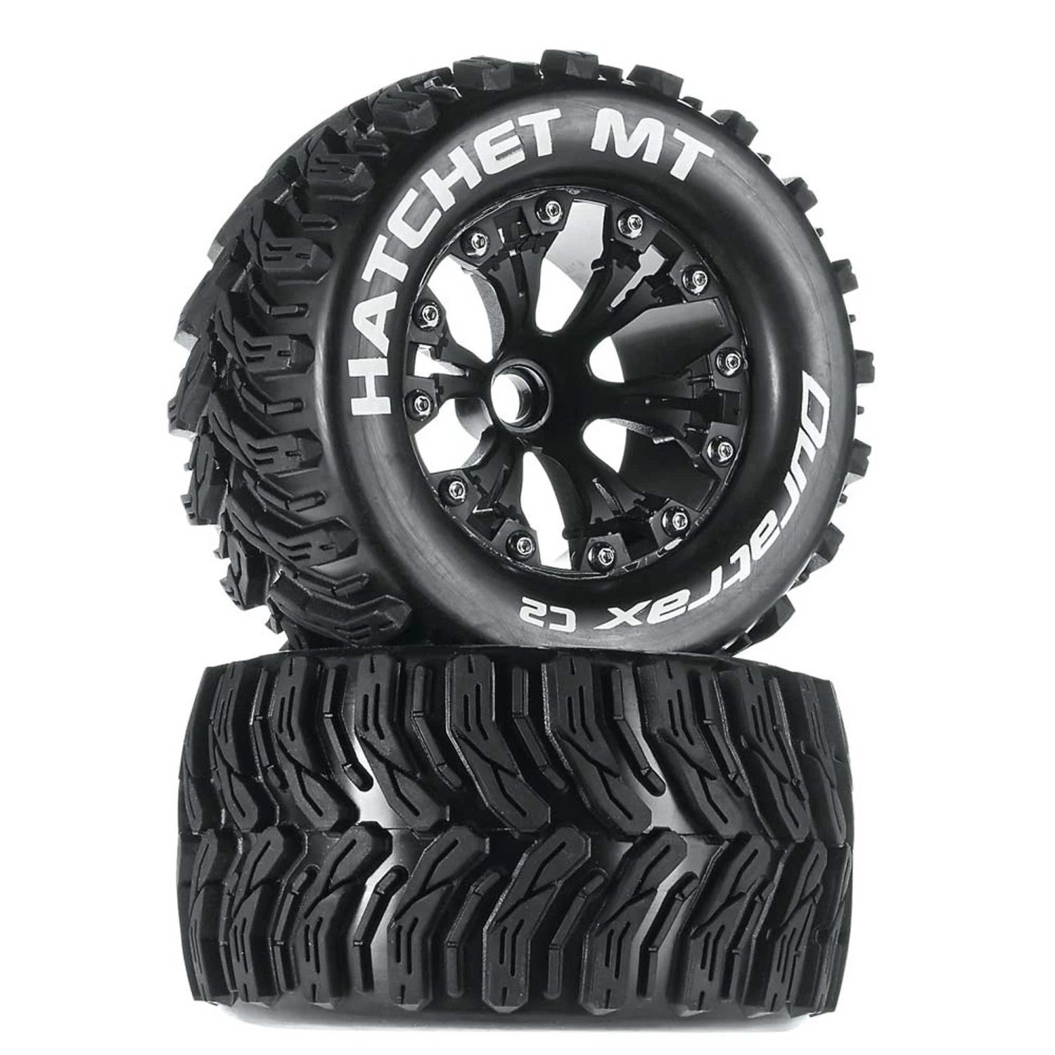 Duratrax Hatchet MT 2.8" 2WD Mounted Front Tires, Black (2) for Tires & Wheels 3 Duratrax Hatchet MT 2.8" 2WD Mounted Front Tires, Black (2) for Tires & Wheels