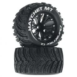 Duratrax Hatchet MT 2.8" Mounted Offset Tires, Black (2) for Tires & Wheels