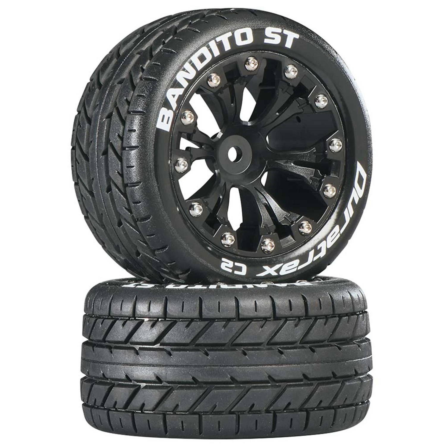 Duratrax Bandito ST 2.8" 2WD Mounted Rear C2 Tires, Black (2) for Tires & Wheels 3 Duratrax Bandito ST 2.8" 2WD Mounted Rear C2 Tires, Black (2) for Tires & Wheels