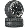 Duratrax Bandito ST 2.8 Mounted 1/2" Offset C2 Tires, Black (2) for Tires & Wheels