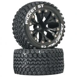 Duratrax Picket ST 2.8" 2WD Mounted 1/2" Offset Tires, Black (2) for Tires & Wheels
