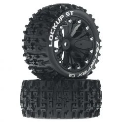 Duratrax Lockup ST 2.8" 2WD Mounted Rear Tires, Black(2) for Tires & Wheels