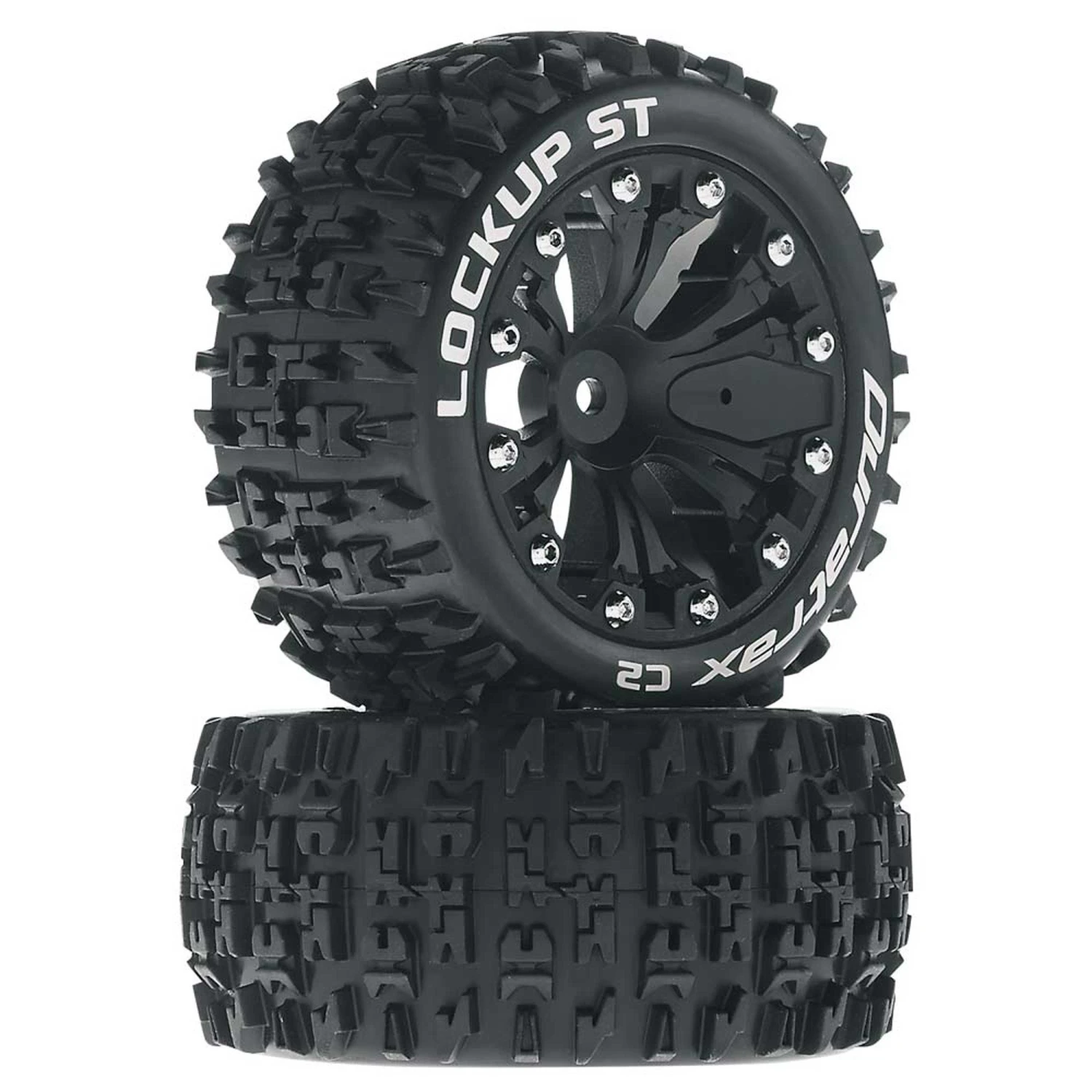 Duratrax Lockup ST 2.8" 2WD Mounted Rear Tires, Black(2) for Tires & Wheels 3 Duratrax Lockup ST 2.8" 2WD Mounted Rear Tires, Black(2) for Tires & Wheels