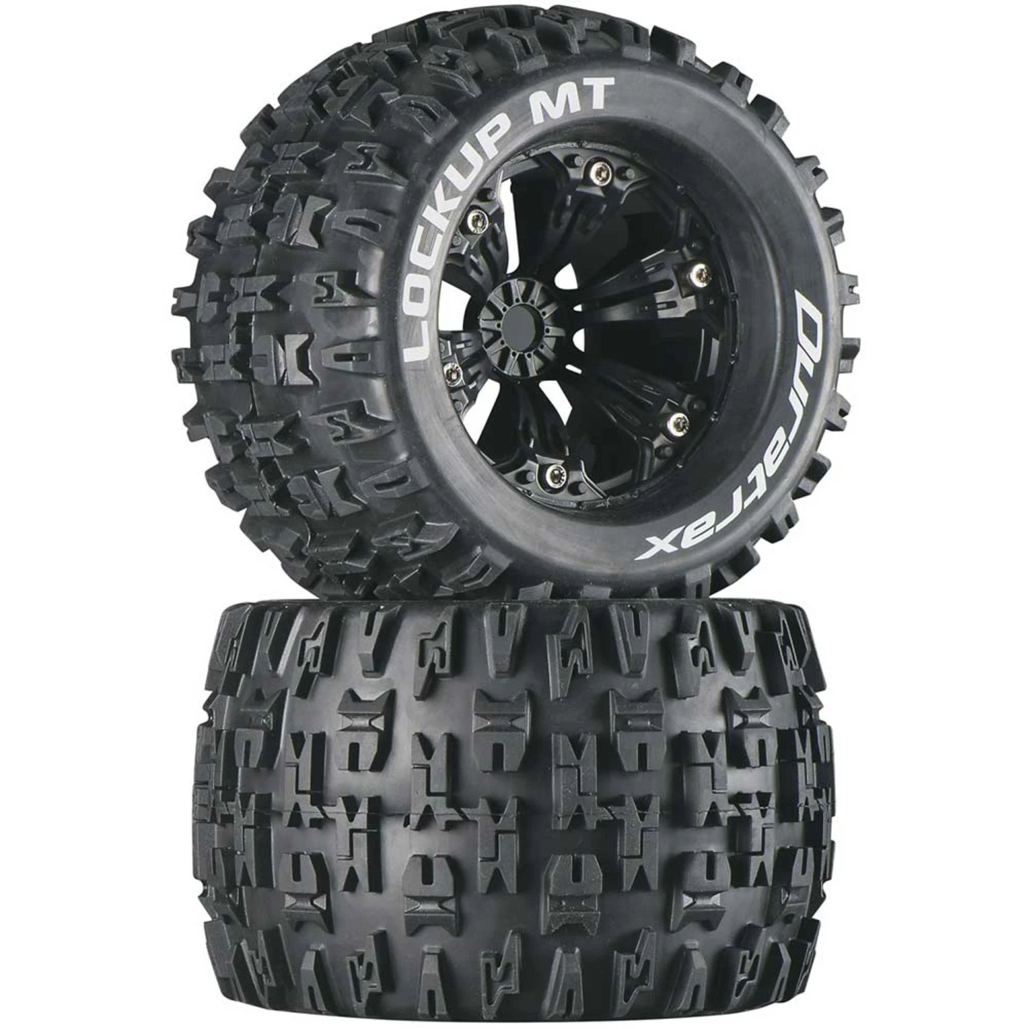 Duratrax Lockup MT 3.8" Mounted 1/2" Offset Tires, Black (2) for Tires & Wheels 3 Duratrax Lockup MT 3.8" Mounted 1/2" Offset Tires, Black (2) for Tires & Wheels