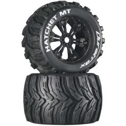 Duratrax Hatchet MT 3.8" Mounted Tires, Black (2) for Tires & Wheels