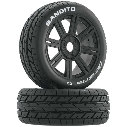 Duratrax Bandito 1/8 Buggy Tire C3 Mounted Spoke Tires, Black (2) for Tires & Wheels -Duratrax store online DTXC3656 A0 1RDMCM7Y