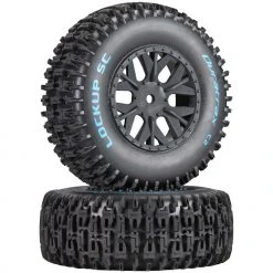 Duratrax Lockup SC Tire C2 Mounted: SC10 4x4 (2) for Tires & Wheels