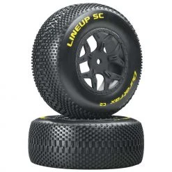 Duratrax Lineup 1/10 SC Tire C2 Mounted Tires: SCTE 4x4 (2) for Tires & Wheels