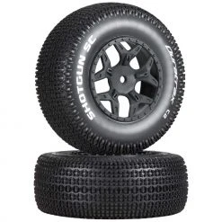Duratrax Shotgun SC C2 Mounted Tires: SCTE 4x4 (2) for Tires & Wheels