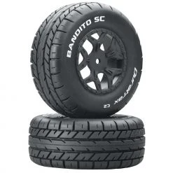 Duratrax Bandito SC C2 Mounted Tires: SCTE 4x4 (2) for Tires & Wheels