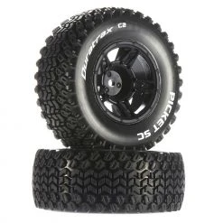 Duratrax Picket SC C2 Mounted Tires: Traxxas Slash Front (2) for Tires & Wheels