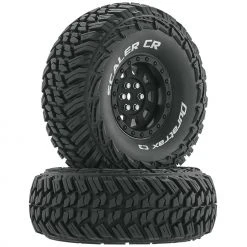 Duratrax Scaler CR C3 Mounted 1.9" Crawler Tires, Black (2) for Tires & Wheels