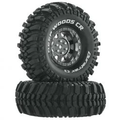 Duratrax Deep Woods CR C3 Mounted 1.9" Crawler Tires, Chrome (2) for Tires & Wheels