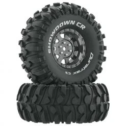 Duratrax Showdown CR C3 Mounted 1.9" Crawler Black Chrome (2) for Tires & Wheels