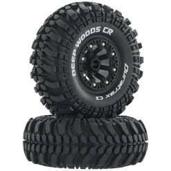 Duratrax Deep Woods CR C3 Mounted 2.2" Crawler Tires, Black (2) for Tires & Wheels