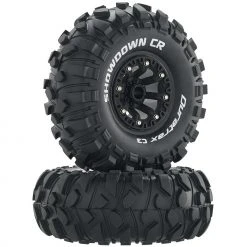 Duratrax Showdown CR C3 Mounted 2.2" Crawler Tires, Black (2) for Tires & Wheels