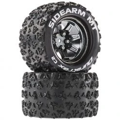 Duratrax Sidearm MT 2.8 Mounted Tires, Chrome 14mm Hex(2) for Tires & Wheels