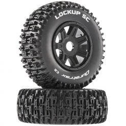 Duratrax Lockup SC Mounted Soft Tires, Black 17mm Hex (2) for Tires & Wheels
