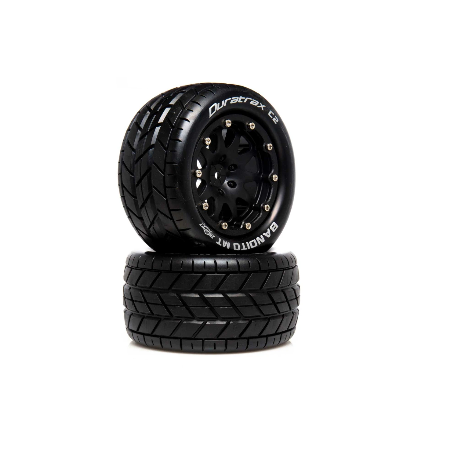 Duratrax Bandito MT Belted 2.8" 2WD Mounted Rear Tires, 0 Offset, Black (2) for Tires & Wheels 3 Duratrax Bandito MT Belted 2.8" 2WD Mounted Rear Tires, 0 Offset, Black (2) for Tires & Wheels