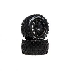 Duratrax Six Pack MT Belted 2.8" 2WD Mounted Rear Tires, 0 Offset, Black (2) for Tires & Wheels