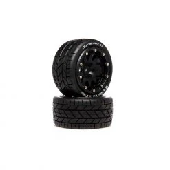 Duratrax Bandito ST Belted 2.8" 2WD Mounted Rear Tires, 0 Offset, Black (2) for Tires & Wheels