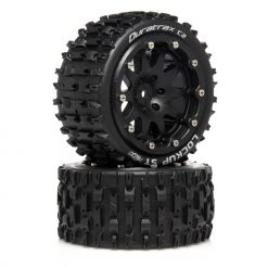 Duratrax Lockup ST Belted 2.8" 2WD Mounted Rear Tires, 0 Offset, Black (2) for Tires & Wheels