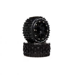 Duratrax Lockup ST Belted 2.8" 2WD Mounted Rear Tires, .5 Offset, Black (2) for Tires & Wheels