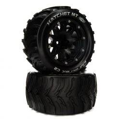 Duratrax Hatchet MT Belted 2.8" Mounted Front/Rear Tires, 14mm Black (2) for Tires & Wheels
