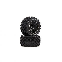 Duratrax FAZE ST 2.8 Mounted F/R C2 0 Offset Black (2) for Tires & Wheels