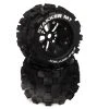 Duratrax STAKKER 1/8 MT Mounted 1/2" Offset, 17mm Black (2) for Tires & Wheels