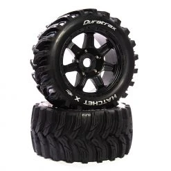 Duratrax Hatchet X Belted Mounted Black 24mm Kraton 8S (2) for Tires & Wheels
